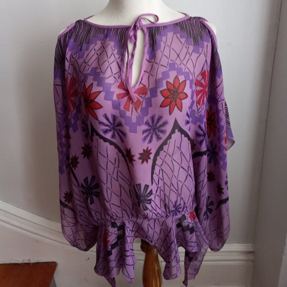 ZANDRA RHODES AT TOPSHOP CAFTAN TOP 6 M - Picture 11 of 12